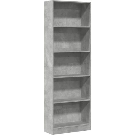 Maison Exclusive - Libreria Grigio Cemento 60x24x176 cm in Legno Multistrato