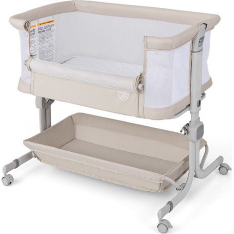 3-in-1 Baby Travel Crib with Mattress, Adjustable Height