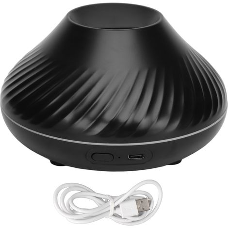 Diffuseur d'air parfumé Flame Air 130ML, base antidérapante colorée, arrêt automatique, alimentation USB, humidificateur de bureau pour maison, café, bureau, noir. (1/5)