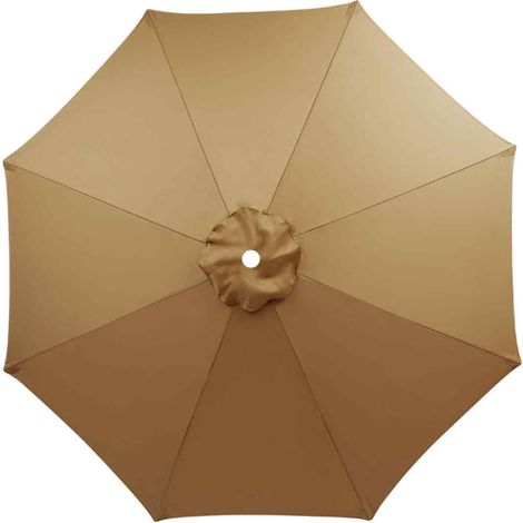 Toile de rechange en polyester pour parasol de jardin extérieur, protection solaire et imperméable, pour parasol à pilier central. (1/5)