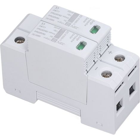 DC 2P 10-20kA 1000V Solar-Überspannungsschutz, 35mm DIN-Schiene, Photovoltaik-Überspannungsschutz, PV-Überspannungsableiter (1/5)