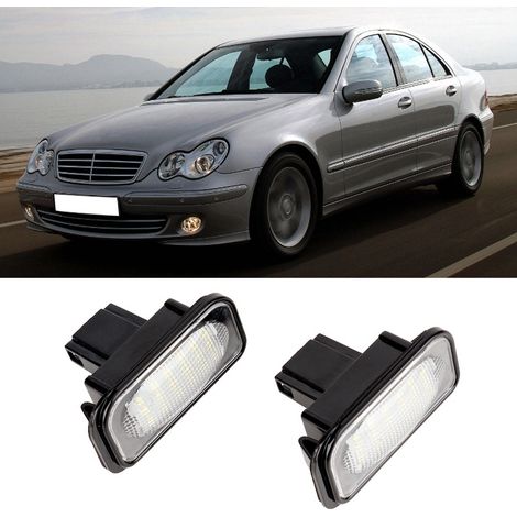 18 LED-Kennzeichenleuchten für Mercedes W203, W211 und W219 – Weiße Kennzeichenleuchten, 1 Paar, Kfz-Kennzeichenbeleuchtung (1/5)