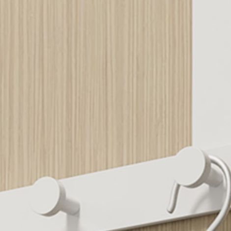Crochets de porte sans perçage, sans soudure, à bras long et silencieux, en aluminium blanc, 7 crochets, pour chambres et salles de bains (1/5)