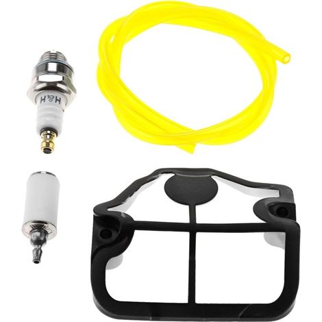 Kit de filtre à air Compatible avec Tronçonneuse Husqvarna 36 41 136 136LE 137 137E 141 141LE 142 142E, Filtre à Air, Tuyau de Carburant,Bougie d'Allumage, Filtre à Essence pour Tronçonneuse (1/3)
