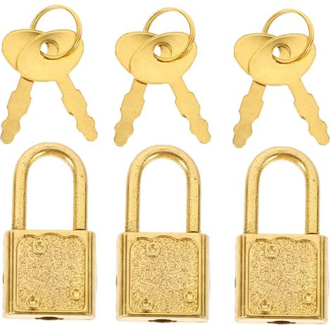 Mini cadenas avec clés, cadenas antique pour boîte à bijoux et serrure d'armoire