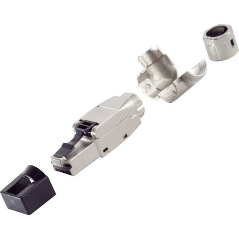 BKL Electronic  RJ-45 Stecker, werkzeuglos, Winkel, STP, Cat. 8.1 10121218     Silber 1 St.
