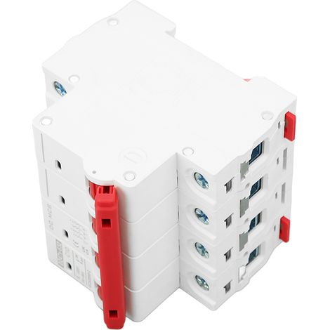 Disjoncteur miniature 4P 10A DC1000V, pouvoir de coupure 6000A, protection solaire photovoltaïque, interrupteur automatique compact pour système PV, disjoncteur CC 4 pôles. (1/5)