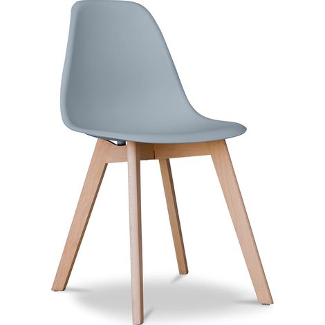 Dining Chair - Scandinavian Style - Denisse Light grey (1/5)