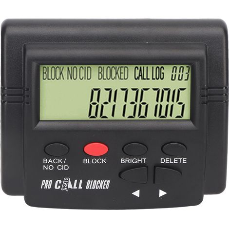 Bloqueur d'appels 4000 groupes, grande capacité, avec affichage LCD, pour prévenir le harcèlement téléphonique et identifier l'appelant. (1/5)