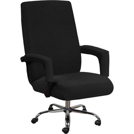 Coprisedia elastico per ufficio, coprisedia universale, coprisedia per ufficio, coprisedia, coprisedia decorativo protettivo e rilassante (nero, taglia: XL) -