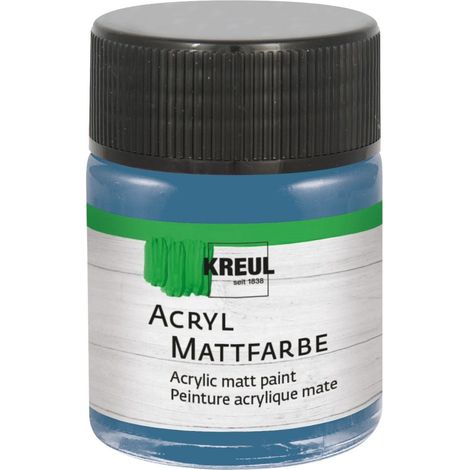 Kreul Acryl Mattfarbe stahlblau 50 ml Mattfarbe
