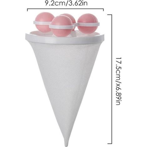 Filtre Anti Poil - Maille Fine Réutilisable Pour Machine À Laver - Flottant - Pour Éliminer Cheveux Et Débris - 1 Pièce (1/4)