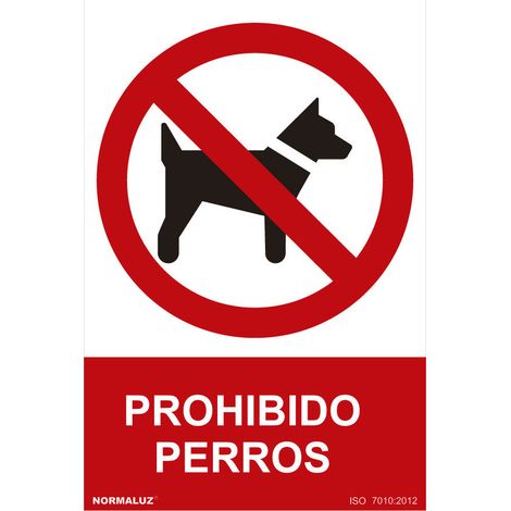 Panneau Interdiction Chiens Signalisation Claire "chiens Interdits" - Normaluz (1/3)