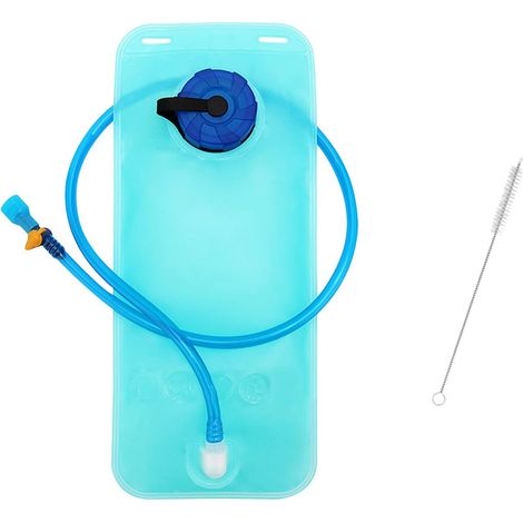 Outdoor-Trinkblase, mit 1 Reinigungsbürste, wasserdichte Sport-Trinkblase, große Öffnung, Wasserspeichersystem, Wasserreservoir mit Beißventil, tragbares Fahrradzubehör (2 Liter)