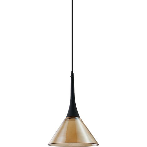 Ideal Lux Sospensione Cocktail 1 luce LED integrato ambra metallo vetro