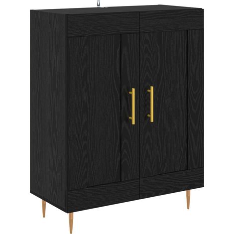 Maison Exclusive - Vitrina Roble Negro 69,5 x 34 x 90 cm