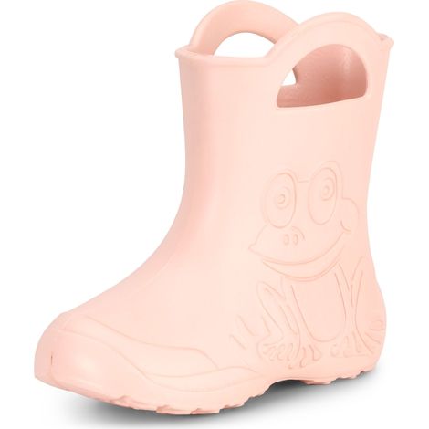 Ladeheid EVA federleichte Kinder Gummistiefel für Jungen und Mädchen Regenschuhe Bequeme und wasserdichte Regenstiefel Kinder LA-CA-01 (Puderrosa, 26/27