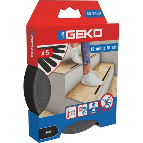 ANTISDRUCCIOLO GEKO STRISICA 19X610MM 5 PZ NERO
