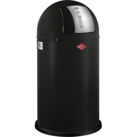 Wesco Pushboy Pattumiera 50 Litri Nero Opaco