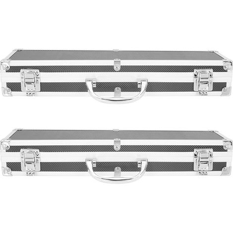 2X BoîTe à Outils en Alliage D'Aluminium Accessoires BoîTe de Rangement Valise en Aluminium Pratique (1/5)