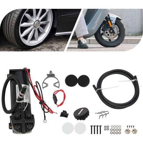 Kit compresseur d'air 200PSI 1/4 NPT Heavy Duty Air Train Horn,12 V Air Ride Suspension Compresseur haute performance pour véhicules à moteur, systèmes de suspension pneumatique, moto, train, camion (1/5)