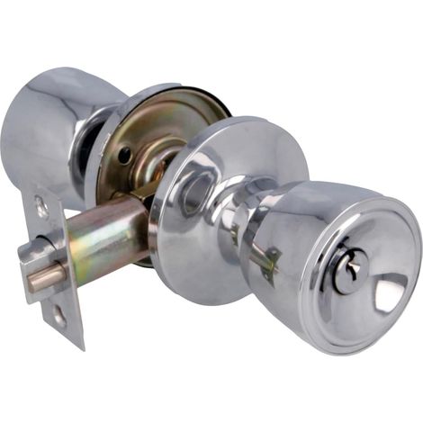 Poignée de porte - Loquet d'entrée 60/70 mm - Avec serrure intérieure - Pour portes en bois de 35 à 45 mm d'épaisseur - Système anti-carte (1/5)