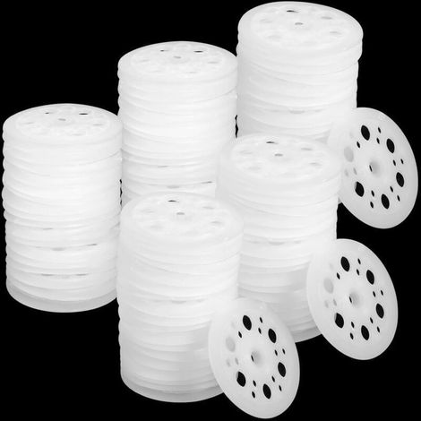 Rondelles Plastique 400pcs Rondelle Isolation 46mm Rondelles Plates en Plastique pour la Fixation et le Support des Panneaux Isolants en Mousse