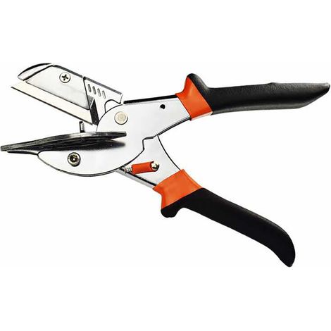 Ciseaux multi-angles 45° 90° haute précision échelle claire, outil de coupe pour bois fin et plastique, orange (1/5)