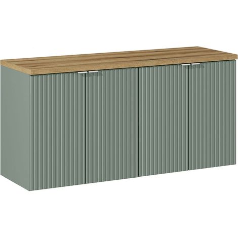 Mobile bagno senza lavabo Jade verde e marrone 120cm