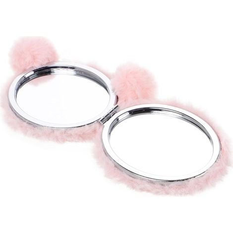 Miroir De Poche Rond Pliant Miroir De Maquillage Compact pour Voyage Portable pour Sac à Main