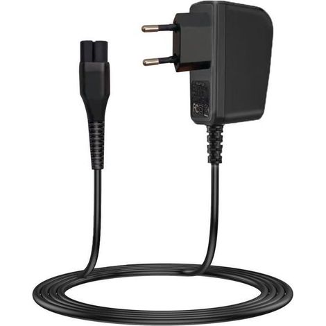 Chargeur 4.3V compatible Rasoir Philips Norelco OneBlade - Câble d'Alimentation Noir (1/4)