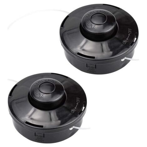 2 PCS Trimmer Accessories Automatic Double Threaded Head Universal Brushcutter Head M10 x 1.25 Thread, for Grass Trimmer, Replacement Spool of Petrol Line, Multi-Tool