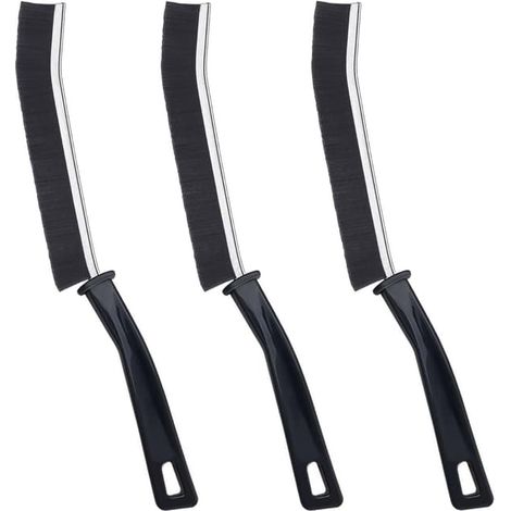 Équipement de nettoyageBrosse de nettoyage d'angle à poils durs, brosse de qualité supérieure pour le nettoyage des recoins, brosse à joints, brosse de nettoyage, brosse multifonctionnelle. (Noir, lot (1/5)