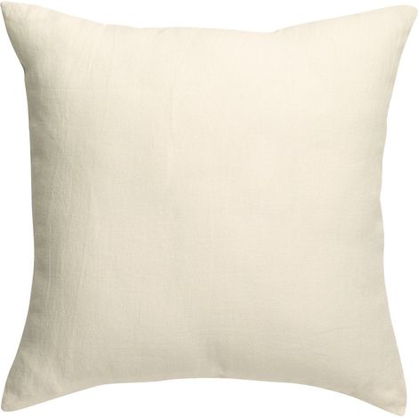Coussin Carré en Lin et Coton Décoratif Coloris Craie 45 x 45 cm - PANGIVO (1/3)
