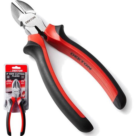 Dekton 200mm Soft Grip Side Cutter Pliers Wire Cutters Diagonal Plier Tool 8" (1/5)