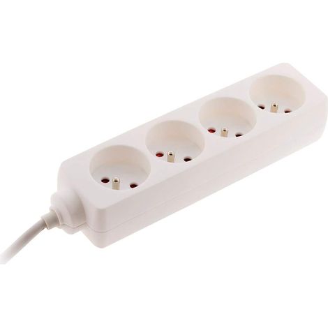 Multiprise 4 Prises 16A 2P+T Blanc (1/5)