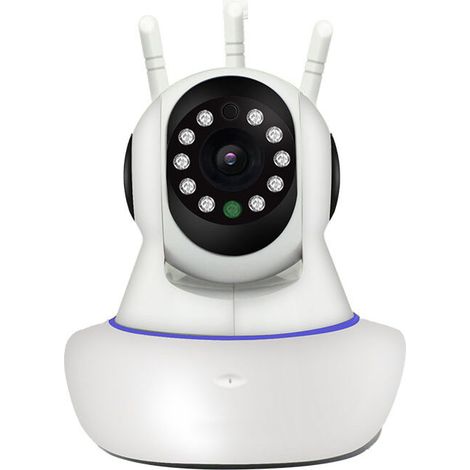 HD Indoor Surveillance Security Robo 3 Antenne C/Audio Ip Wifi Wireless PTZ Rotazione 360º Full HD 1080p Sensore di visione notturna a colori con allarme App per telefono cellulare