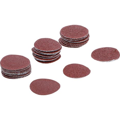 BGS Juego de hojas abrasivas para lijadora excéntrica Ø 30 mm K 60 - 80 - 120 30 piezas. - 70193 (1/3)