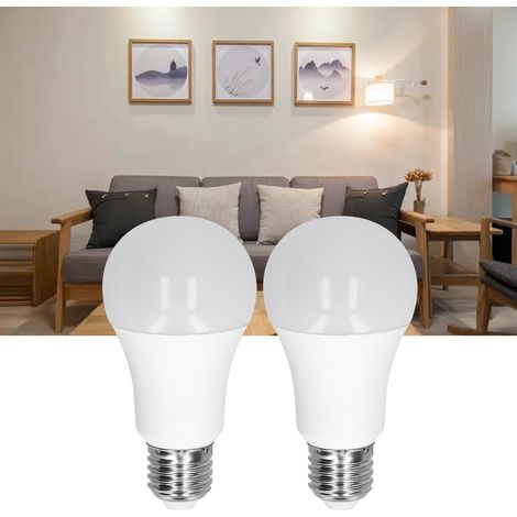 Lot de 2 ampoules LED non dimmables à économie d'énergie E27 6500K/9W/1080LM pour chambre intérieure 85-265V (1/5)