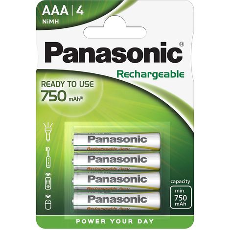 4 Piles rechargeables AAA LR03 HHR-4MVE (1/5)