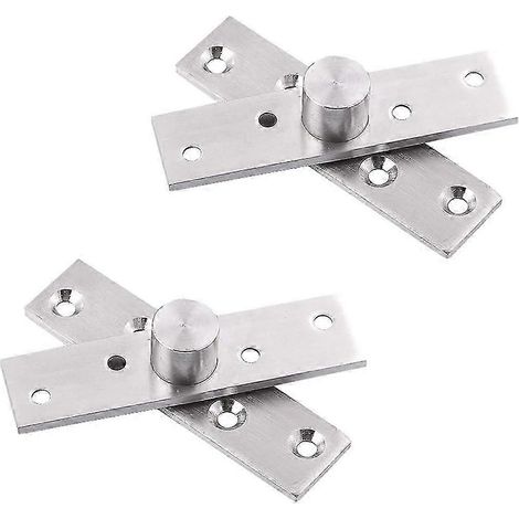 charnières pivotantes pour porte de placard/meuble, ouverture à 360°, longueur 75 mm, acier inoxydable (1/5)
