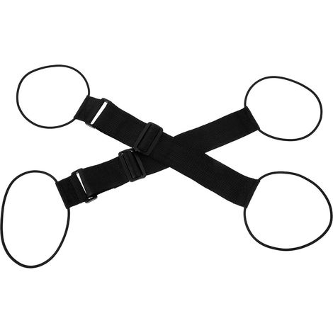 2 Pieces Adjustable Elastic Luggage Straps in Black PP (1/5)
