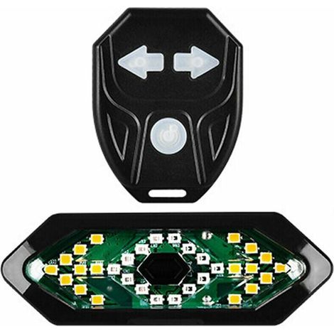 Clignotants intelligents pour vélo, rechargeables par USB, feu arrière de vélo avec télécommande sans fil, signal lumineux LED et avertisseur sonore pour VTT, noir (1/5)