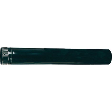 Stufa a tubo vetrificato nero 850 mm 1 m diametro 120 mm