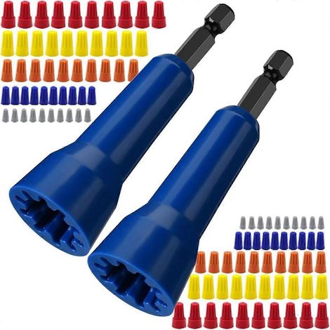 2 outils de torsion de fils, connecteurs de fils à torsion, tournevis de connecteurs avec mandrin de 6,35 mm (1/4 po). (1/4)