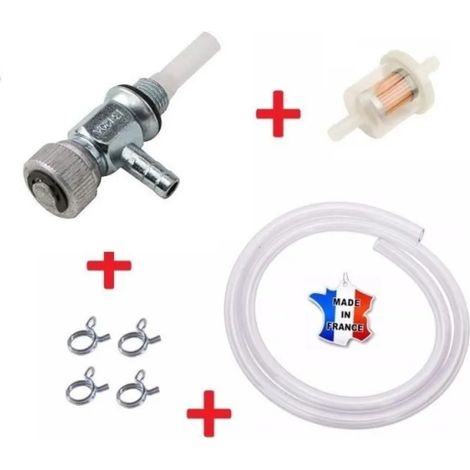 Cyclingcolors – Kit essence moteur bernard – Robinet, durite, collier, filtre tondeuse tracteur – Accessoire moteur thermique pour usage intensif