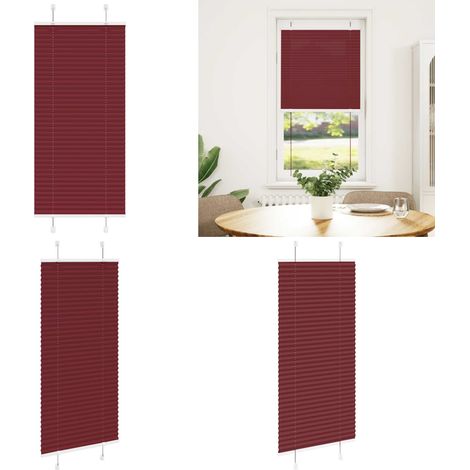 vidaXL Plissee Bordeauxrot 60x100 cm Stoffbreite 59,4 cm Polyester (1/5)