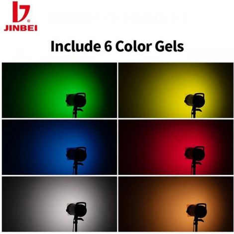 Diffuseur - filtre - reflecteur Jinbei Réflecteur MH 14 cm avec 6 filtres de couleur (1/2)