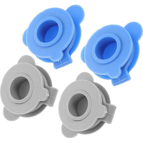 4 bouchons de lavabo Ø3 cm silicone gris anti-fuite (1/5)