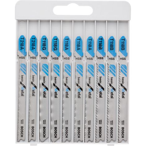 Bosch 10-piece jigsaw blade set Basic for Metal 2607010631